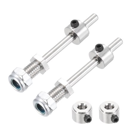 Uxcell 3/16 Inch Diameter x 1.54 Inch Length 2 Set Landing Gear Axle Shaft Drive Axle with Nuts for RC Airplane