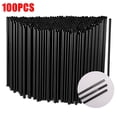 thumbnail image 3 of Durable Plastic Drinking Straws 8mm Wide 230mm Long 100-Pack for Cocktails Milkshakes and Party Celebrations, 3 of 7