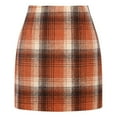 thumbnail image 5 of Busydd Plaid Skirts for Women Trendy Casual Mini Skirt Fall High Waisted Women's Skirts 2XL, 5 of 9