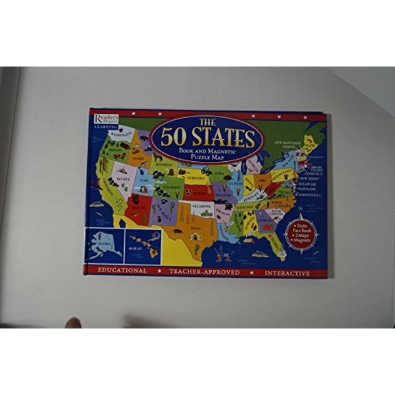 Pre-Owned The 50 States Book and Magnetic Puzzle Map (Hardcover) 0794412882 9780794412883