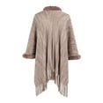 thumbnail image 5 of Vedolay Womens Jackets Womens Oversized Fringe Casual Jacket Long Sleeve Casual Jackets,Khaki One Size, 5 of 5