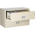 thumbnail image 3 of Phoenix Safe Lateral 44 inch 2-Drawer Fireproof File Cabinet with Key Lock, Water Seal, Putty, LAT2W44P, 3 of 5