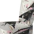 thumbnail image 4 of Designart "Rayures Audacieuses Rose Noir Fusion" Chaise d'Appoint Rembourrée Cubisme Rose - Fauteuil Moderne pour Chambre, 4 of 7
