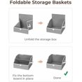 thumbnail image 4 of Closet Storage Bins, Trapezoid Organizer Box for Shelves, Fabric Clothes Bin, Foldable Organizing Baskets with Handles, Small, 3-Pack, Gray, 4 of 4