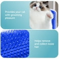 thumbnail image 7 of LQQBOX Cat Self Groomer (2 Pcs) - Wall Corner Scratcher Brush, Easy to Clean Cat Hair Brush for All Hair Types, Massage Comb for Cats - Blue, 7 of 7