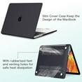 thumbnail image 4 of ASTRAEA For MacBook Air 13.6 inch Case 2025-2022 Release M4 A3240 M3 A3113 M2 A2681, Plastic Hard Shell & Screen Film & Keyboard Cover for MacBook Air 13.6", Black, 4 of 10