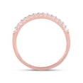 thumbnail image 3 of 14K ROSE GOLD ROUND DIAMOND WEDDING SINGLE ROW BAND 1/6 CTTW SIZE 5, 3 of 4