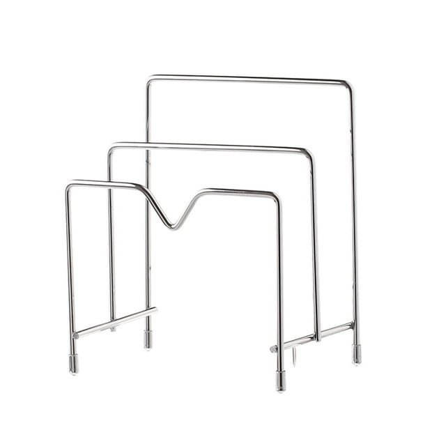 SHISUYAN Multifunctional Stainless Steel Bakeware Rack Pot Lid Rack Holder Organizer Cutting Board Rack Pantry Rack 3 Layers