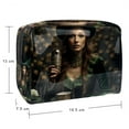 thumbnail image 5 of Waterproof PVC Cosmetic Travel Organizer Bag with Zipper - Lightweight and Large Capacity Makeup Storage Case for Women and Girls - Printed Design Toiletry Organizer for Travel, 5 of 6