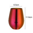 thumbnail image 3 of Father's Day Gift Stainless Steel Stemless Wine Glass, Outdoor Portable Wine Tumbler For The Pool, Camping, Cookouts, Travel - Set Of 2 Metal Drinking, 3 of 4