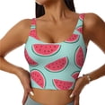 thumbnail image 2 of Uemuo Watermelon Pattern Women's Sports Bra - High Impact Support, Breathable, and Comfortable Athletic Bra for Running, Yoga, and Workouts, 2 of 9