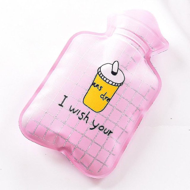 Mini práctico Pvc tipo lleno de agua mano caliente tesoro dibujos animados bolsa de agua caliente contenedor de botella