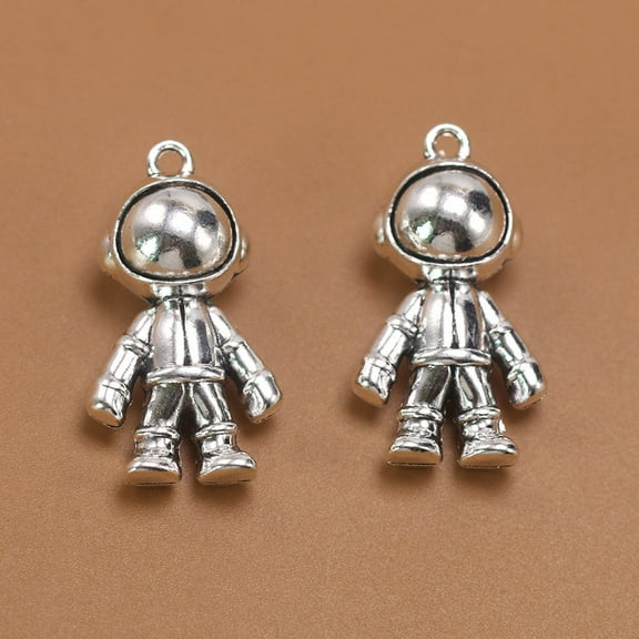 LEORX 10pcs Jewelry Charms in Alloy Alien Design for Keychain Component