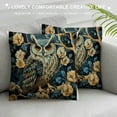 thumbnail image 3 of Orinice Owl Tree Branch Flowers Graphic Decorative Cushion Throw Pillow Cover for Home Couch Living Room Bed Sofa Car Bedroom Square 1PC 20x20in, 3 of 5