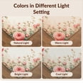 thumbnail image 7 of Design&I 8'x10' Washable Area Rug Snag-Free Pink Vintage Boho Scrolling Vine Frame Blooming Cluster Girly for Dining Room, Large Office, Lounge, 7 of 7