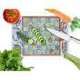 thumbnail image 2 of Crab and Shrimp Checkerboard Glass Cutting Board Large, 2 of 2