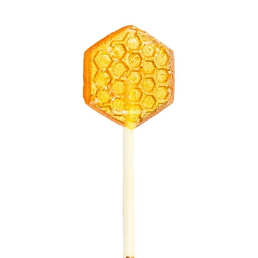 Sparko Sweets Sea Salt Honeycomb Lollipops, Made in USA, No Artificial Ingredients, No Corn Syrup, 16 Pieces, 1.3-inch Diameter, 1.5 lbs, Gold – Ideal for Tea Stirrers, Sore Throat Remedy