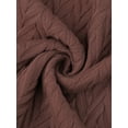 thumbnail image 5 of INSPIRE CHIC Women's Ribbed Knit A-Line Skirts Elastic High Waist Stretchy Sweater Midi Skirt S Coffee, 5 of 6