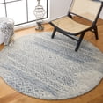 thumbnail image 2 of SAFAVIEH Metro Rae Striped Area Rug, Natural/Blue, 6' x 6' Round, 2 of 8
