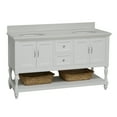 thumbnail image 3 of Beverly 60" Double Bathroom Vanity with White Cabinet and Quartz Top, 3 of 7