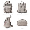 thumbnail image 2 of Shrrie Backpack Purse for Women Fashion Leather Backpack Purse Designer Travel Backpack Convertible Shoulder Bag with Wristlet for Work College, 2 of 6