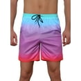thumbnail image 1 of Shorts de Plage à Motifs Contrastants pour Hommes Rose 32, 1 of 5