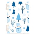 thumbnail image 7 of FORMRS 1-Subject Spiral Notebook 8" x 5" College Ruled 60 Refillable Sheet A5 Hard Cover, Blue Simple Cartoon Snowmen, 7 of 7