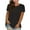 Black, variant on Women's T-Shirt Short Sleeves Solid Color Round Neck With Pocket Casual Blouse Olive Green