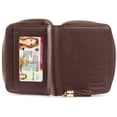 thumbnail image 2 of Claasico RFID Protection, Women's Ultra Slim Leather Bifold Wallet, Coffee, 2 of 8