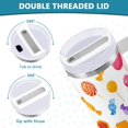 thumbnail image 5 of 40 oz Tumbler With Handle Stainless Steel Insulated Tumbler With Lid for Car Cup Holder Cartoon Candy Pattern, 5 of 9