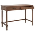 thumbnail image 3 of SAFAVIEH Layce Solid Retro 2 Drawer Writing Desk, Brown, 3 of 15