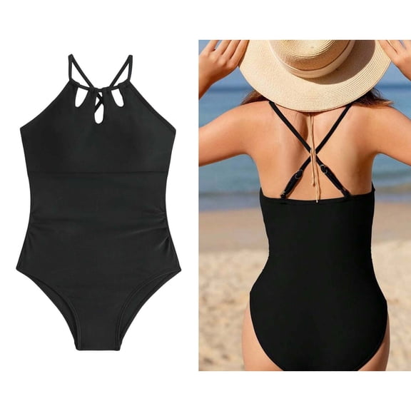Girls Swimsuits Cut Out 1 Piece Bathing Suit Quick Dry Beach Swimwear with Adjustable Straps Tween Bathing Suit Girl 10-11 Years