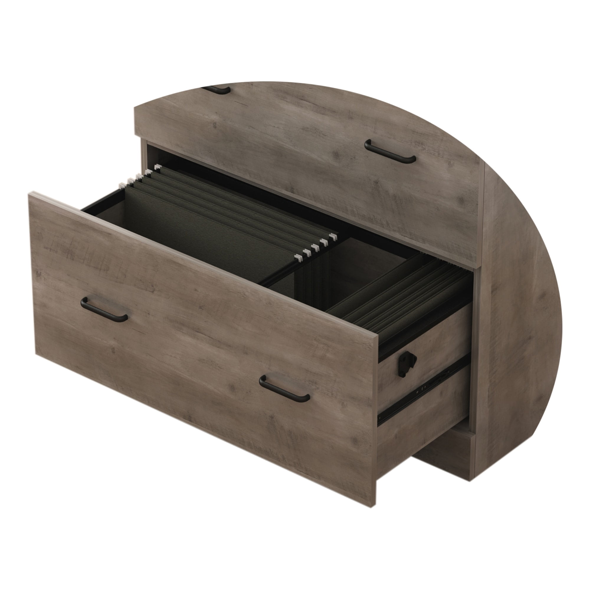 Realspace® Peakwood 30-1/2"W x 21-4/5"D Lateral 2-Drawer File Cabinet, Smoky Brown