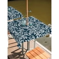 thumbnail image 2 of Outdoor Tablecloths with Umbrella Hole & Zipper, Navy Blue Spring Floral 54x54 Inch Square Tablecloths, Farmhouse Flowers Elegant Pastoral Waterproof Table Cloth, Patio/Pool/Picnic Table Covers, 2 of 8