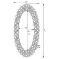 thumbnail image 7 of Colleen 31 x 47 Inch Oval Wall Mirror Crystal Flowers Silver, 7 of 7