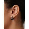 thumbnail image 3 of ChicSilver Hoop Earrings Solid 925 Sterling Silver Hypoallergenic Chunky Huggies Mothers Day Gifts Everyday Huggie Earrings for Women, 3 of 9