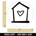 thumbnail image 2 of Birdhouse with Heart Self-Inking Rubber Stamp Ink Stamper - Yellow Ink - Medium 1 Inch, 2 of 7