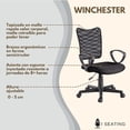 thumbnail image 4 of Silla de Oficina Económica I SEATING Winchester Negra, para Computadora, Tipo Gamer, 4 of 7