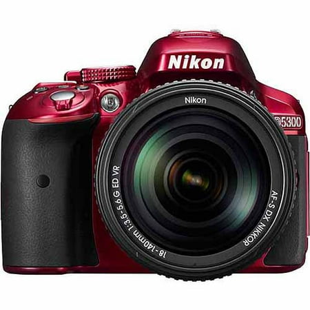 Nikon Red D5300 DSLR Camera with 24.2 Megapixels, Body Only