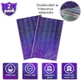 thumbnail image 2 of SINGOMON 2PCS Purple Table Cloth Glitter Purple Tablecloth Glitter Laser Disposable Tablecloth Waterproof Tablecloth Plastic Table Cloths Rectangular Table Covers for Purple Birthday Decorations, 2 of 6