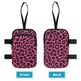 thumbnail image 3 of COEQINE Forearm Crutch Bag with 2 Zipper Pouch Rose Pink Leopard Print Walking Cane Accesories, Zipper Pouch, Hands-Free, Organize Daily Essentials, for Seniors Men Women, 3 of 7