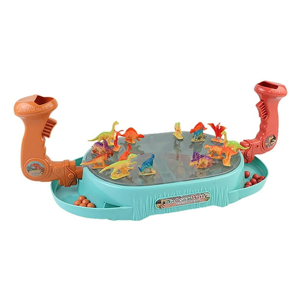 onlyliua Liquidación Juego de Mesa de Pinball con Forma de Dinosaurio para Niños, Juego de Mesa de Carreras de Bolas con Eyección Interactiva para Dos Personas