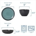 thumbnail image 6 of Pfaltzgraff® Maddox Teal Stoneware 12-Piece Dinnerware Set, 6 of 8