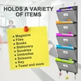 thumbnail image 3 of Homyfort Over the Door File Organizer, Hanging File Folders, Wall Organizers and Storage for Mail, Magazine, Notebooks, Planners, Office, Classroom, 5 Extra Large Pockets,Black., 3 of 7
