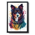 thumbnail image 2 of Hudo Wall Art - Funny Dog Canvas Poster for Kids' Room - Miniature American Shepherd Dog colorful art print, Canvas Painting Puppy Artwork, Watercolor Artwork Print For Bedroom, 2 of 5