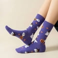 thumbnail image 2 of 6 Pairs Halloween Socks Spooky Funny Pumpkin Ghost Crew Socks for Party Unisex, 2 of 11