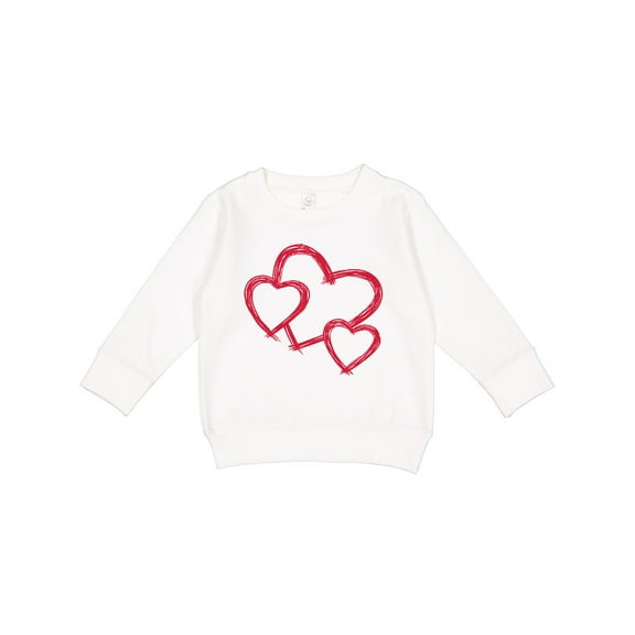 Inktastic Three Red Hearts Toddler Sweatshirt
