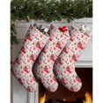 thumbnail image 3 of Christmas Stockings Pink Red Truck and Snowman Pattern Personalized 3-Pack 14.8 Inch, 3 of 5