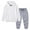White 01, variant on Toddlers and Kids Sweatsuits 2 Piece Tracksuit Hoodie and Jogger Pant Sets Boys Girls 12M-11Y Fall Sports Outfits (12 Months, White 01)