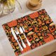 thumbnail image 5 of Fiudx Acentos De Decoración Del Hogar Tapetes De Mesa Para Halloween, Tapetes Decorativos Divertidos Y Bonitos Con Diseño De Calabaza Y Dulces Para Niños, Tapetes Decorativos Para Restaurante, Tapete, 5 of 6